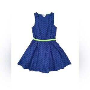 Johnnie B (Boden) Size 9-10 Blue Eyelet Sleeveless Dress